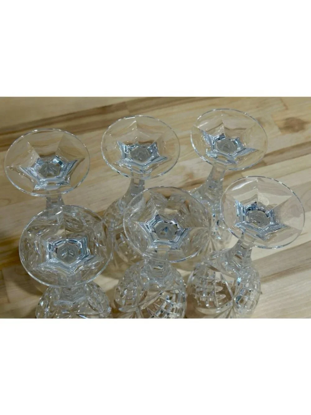 Set Of 6 DUBLIN Shannon by Godinger Crystal Water Goblets Wine Glasses 8” Tall